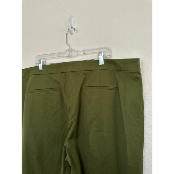 J.Crew Kate Straight Leg Bi-Stretch Cotton Trousers Laurel Green Women's 22 NEW - Picture 5 of 8